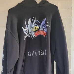 Brain Dead x Aliens "Whump" Hoodie Dark Horse Comics Xenomorph Queen Black XL